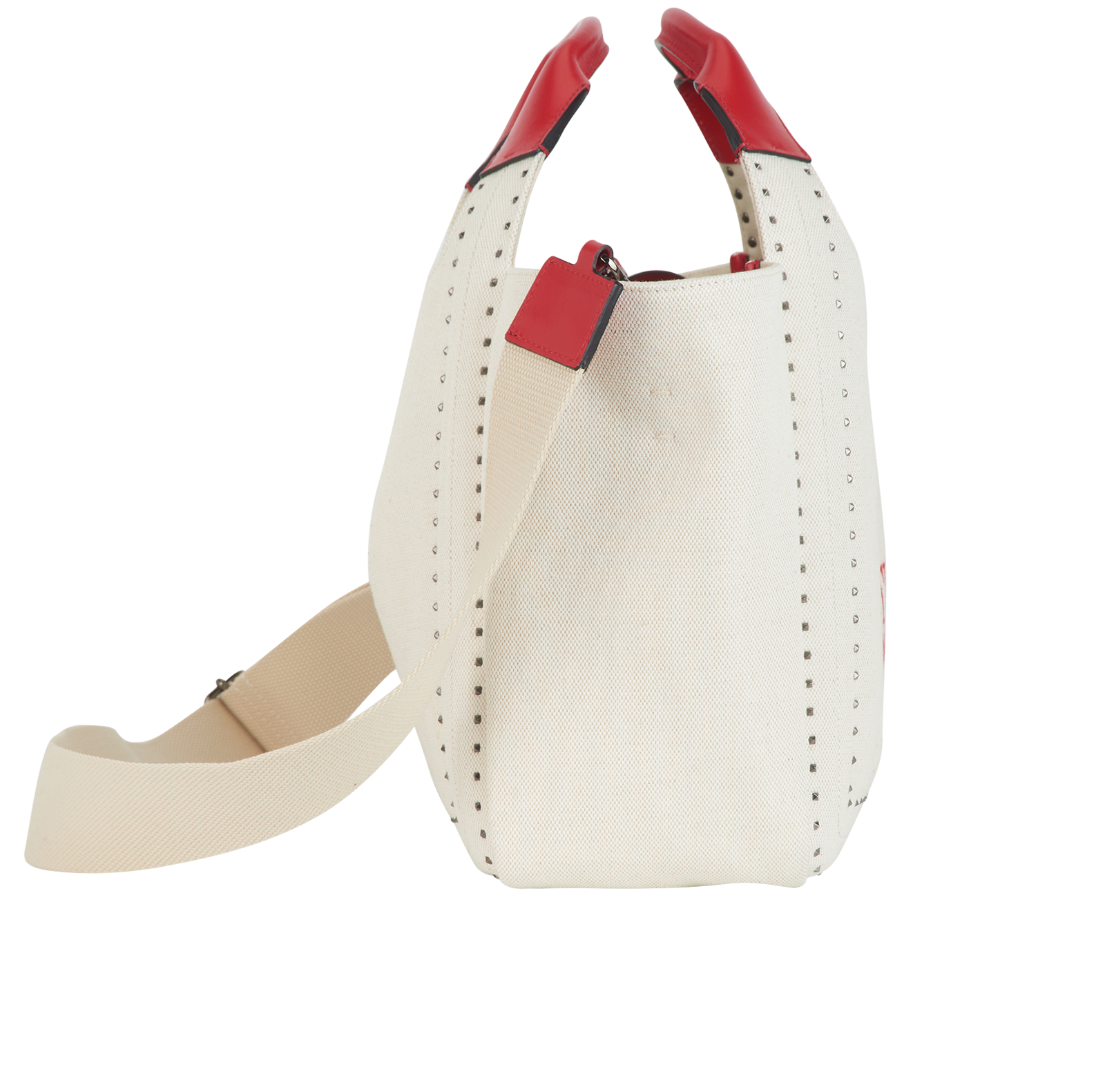 Atelier Bag 01, &pound;395, Handbags, Cream, Canvas/Leather, Side view